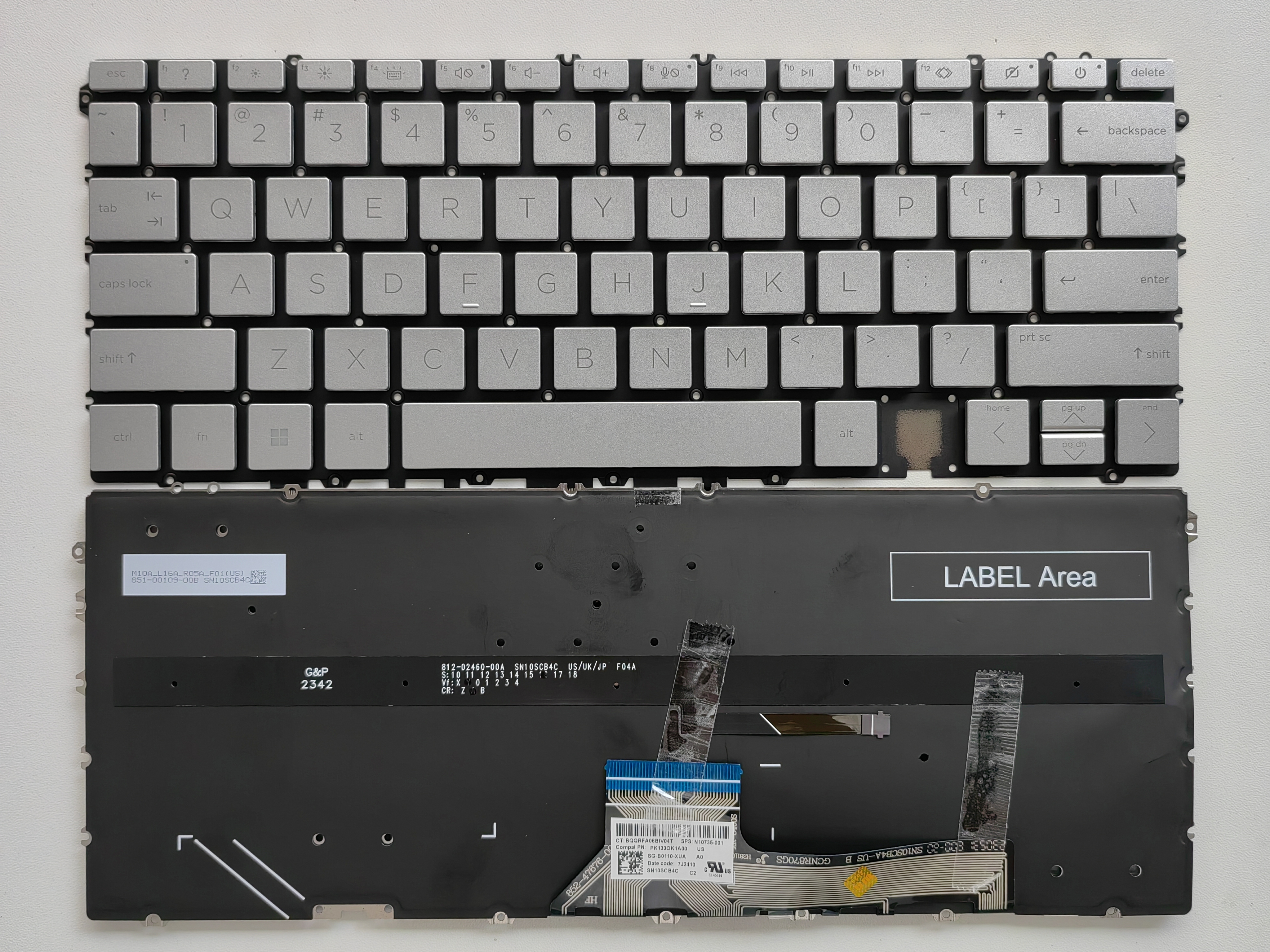 Picture of New Replacement Laptop Keyboard For HP 14-EF SILVER Backlit US Layout